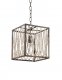 Bali Square Pendant Lamp with wood beads