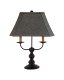 Bayfield Black Table Lamp Tweed Shade