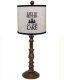 Townsend Brown Wood Table Lamp with Expressions Shade