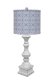 Austin Antique White Table Lamp with Max Marine Shade
