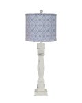Gables White Table Lamp with Max Marine Shade