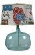 Spa Glass Table Lamp w/ Nautical Patchwork Shade