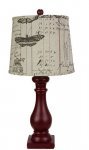 Lehigh Table Lamp Red w/ Antique Ledger Shade