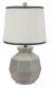 Frisco Table Lamp with White Burlap Shade