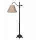 Sophia Floor Lamp with Black Scroll Linen Shade