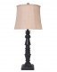 Yorktown Black Table Lamp with Linen Shade