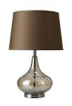 Joli Mercury Glass Table Lamp w/ Faux Silk Shade