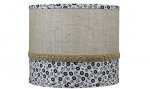 Mary Janes Farm True Drum Lamp Shade Dual Fabric - Black Floral
