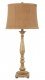 Antique White Liberty Table Lamp with Burlap Shade
