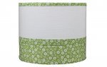 Mary Janes Farm True Drum Shade Dual Fabric - White Linen with G