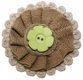 Burlap App with Green Button Magnet