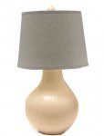 Lauderdale Table Lamp White w/ Heavy Basket Shade