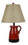Hillside Pitcher Table Lamp w/ Burlap Shade