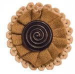 Burlap App Black Button Magnet
