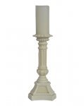 Monticello Cream Candle Stick Accent Lamp with LED Candle