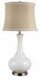 Aladdin Glass Table Lamp White