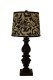 Bishop Black Table Lamp, Black Print Shade