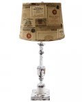Harlan Table Lamp, Wine Labels Shade