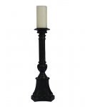 Monticelllo Large Black Candlestick Accent Lamp with LED Candle