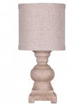Monte Distressed White Accent Lamp & Shade