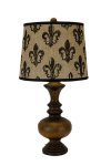 Capetown Table Lamp, Fleur De Lis Shade