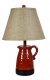 Hillside Pitcher Table Lamp w/ Burlap Shade