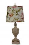 Windsor Table Lamp Ivory with Rose Floral Shade