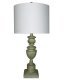 Copen Table Lamp Grey w/ Ivory Linen Shade