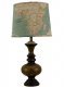 Brown Capetown Table Lamp with World Map Shade