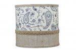 Mary Janes Farm True Drum Shade Dual Fabric � Black Paisley with