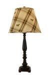 Liberty Black Table Lamp, Horse Plaid Shade