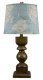 Dakota Wood Stained Table Lamp with Map Shade