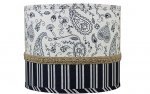Mary Janes Farm True Drum Shade Dual Fabric - Black Paisley with