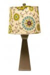 Atlanta Grey Table Lamp with Pea & Teal Shade