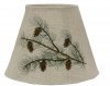 Tan Linen w/ Pinecone Embroidery
