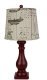 Lehigh Table Lamp Red w/ Antique Ledger Shade