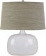 White Spa Glass 24" Table Lamp, Soapstone Shade