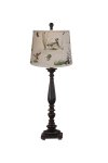 LIBERTY BLACK TALL TABLE LAMP WITH DUCKS SHADE
