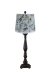 Liberty Tall Black Table Lamp with Hummingbirds Shade