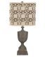 St Petersburg Light Grey 26" Table Lamp, Iron Gate Square Shade