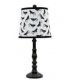 Townsend Black 21" Table Lamp with Black Cows on White Shade