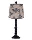 Townsend Black Table Lamp with Running Horses Shade