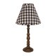 Townsend Brown Table Lamp, Black/Tan Check Shade