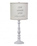 Townsend White 21" Table Lamp, Live. Laugh, Love