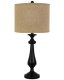 Lexington Black 26.5" Table Lamp, Jefferson Linen Shade