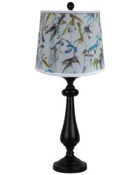 Lexington Black Table Lamp Hummingbirds Shade