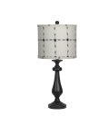 Lexington Black Table Lamp, Dakota Shade