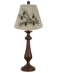 Lexington Brown 26.5" Table Lamp, Desized Natural Linen Shade