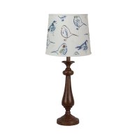 Lexington Brown Table Lamp, Bird Toile Shade