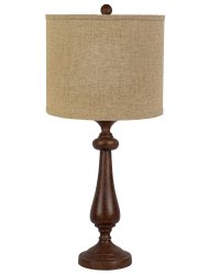 Lexington Brown 26.5" Table Lamp w/Linen Shade